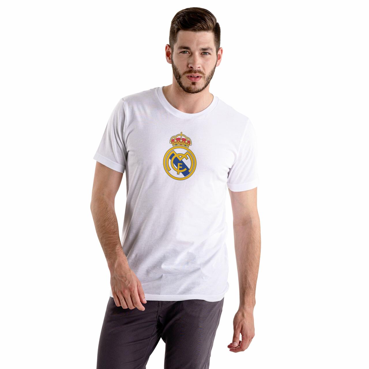 Футболка чоловіча біла з принтом Real Madrid S