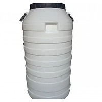 Бочка пластикова харчова Shadow "ПЛАСТ БАК" Біла бідон 120л широка горловина ємність для вина чи води