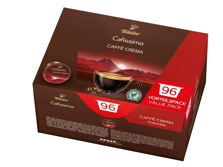 Кава в капсулах Tchibo Caffitaly Cafissimo Caffe Crema Colombia 96 шт. Тчибо велика пачка Колумбія