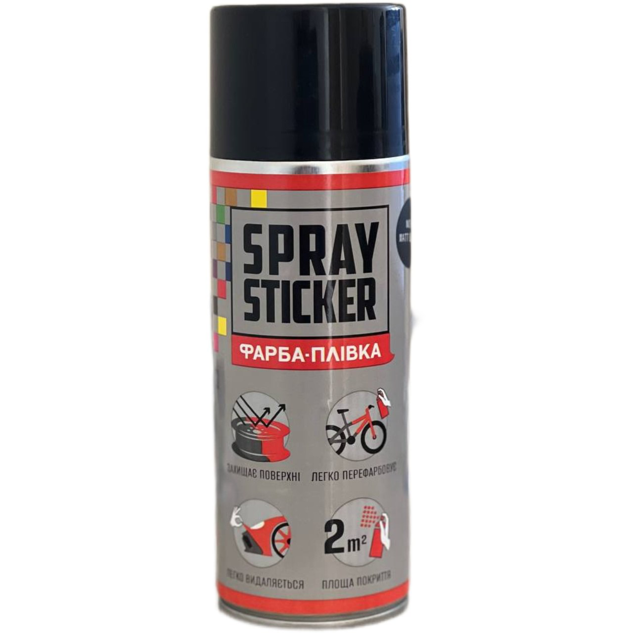 Рідка гума (фарба-плівка) BeLife Spray Sticker, 400 мл Аерозоль Чорний