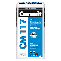 CERESIT CM 117 FLEX (25кг)Полимерцементная, армированная микроволокнами клеящая смесь