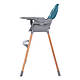 Стілець для годування El Camino LUMI ME 1111 Teal Бірюзовий | Високий дерев'яний стільчик - фото 4 - id-p1914804016