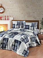 Комплект постельного белья First Choice Flannel Winter Grey фланель 220-200 см серый