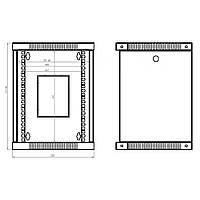 Шафа 10", 8U, 320х300х425 мм (Ш*Г*В)
