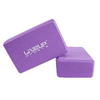 Блок для йоги LiveUp EVA BRICK (LS3233A-p) Фіолетовий