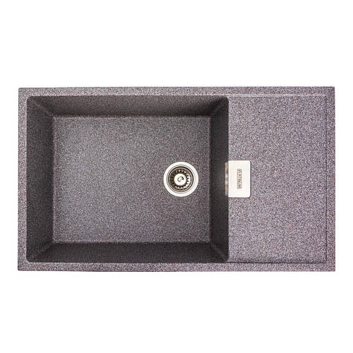 Гранитная мойка с сушкой для кухни Platinum 8650 DIAMOND 860х500х190 ...