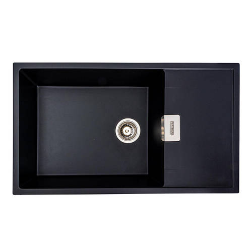 Гранитная мойка с сушкой для кухни Platinum 8650 DIAMOND 860х500х190 ...