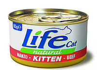 Консерва для котят LifeCat Kitten Beef филе говядины и курицы 85 г