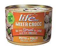 Консерва для взрослых собак LifeDog Mixer Crocc Petto di Pollo куриная грудка 150 г
