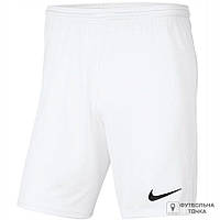 Шорти ігрові дитячі Nike JR Park III Knit 010 BV6865-100 (BV6865-100). Футбольні шорти. Футбольна форма.