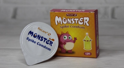 Презерватив Recare MONSTER Pink+Yellow Snick (1шт), фото 2