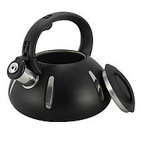 Черный чайник со свистком 2л Ofenbach,Чайник на плиту Чайник для индукционных плит