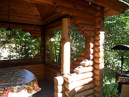 Прозорі ПВХ штори для дерев'яних альтанок