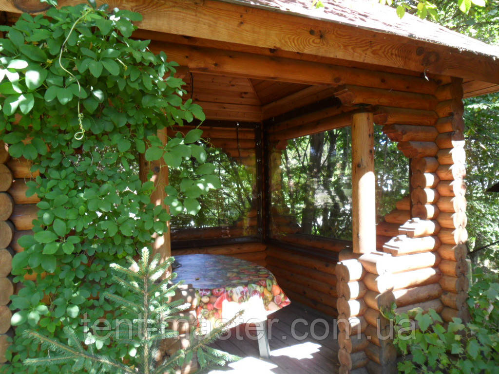 Прозрачные ПВХ шторы для деревянных беседок - фото 2 - id-p81534658