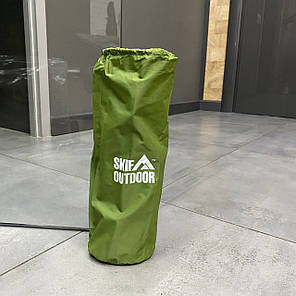 Каремат надувний Skif Outdoor Bachelor Ultralight, 190х55х5 см, колір – Олива, легкий надувний каремат військовий (LC-730), фото 4