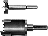 Свердла по дереву: коронка і фреза YATO : Ø=35 мм, l=110/90 мм- коронка/фреза, 2 шт