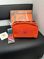 Женская сумка Эрмес оранжевая Hermes Orange