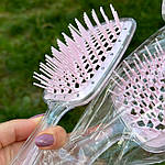 Гребінець для волосся Superbrush Hollow Comb,  прозорий/пудра, фото 2