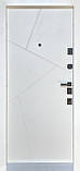 Двері вхідні в квартиру Стиль 4 контури Ваш ВиД Кварц /Білий супермат 850х2050х85 Ліве /Праве, фото 2