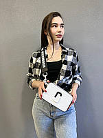 Женская кожаная сумка кросс боди Marc Jacobs Марк Джейкобс белая