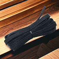 Шнурки для обуви плоские вощеные KIWI 120 см черные