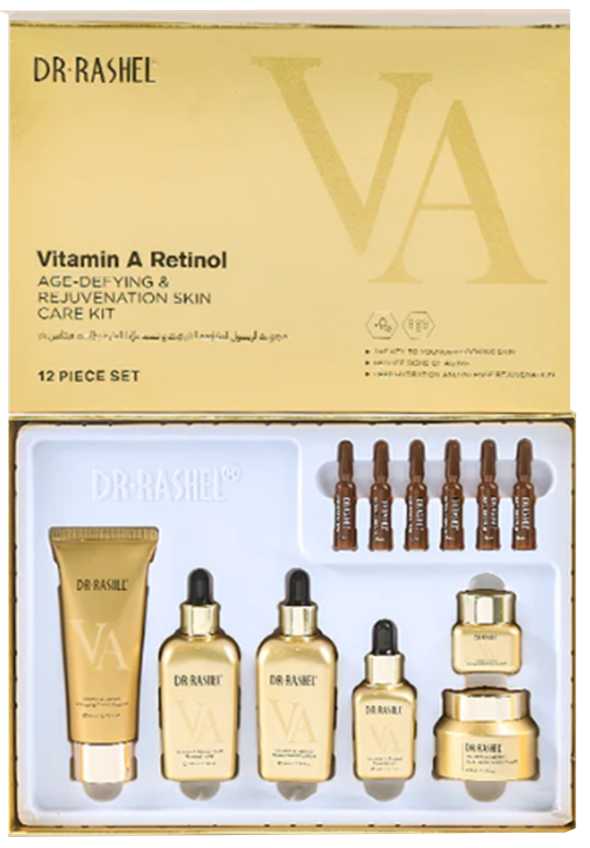 Dr. Rashel Vitamin A Retinol Age-Defying & Rejuvenation Skin Care Kit - косметичний бокс 12-предметний з Вітаміном А і Ретинолом д