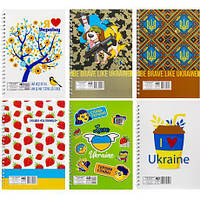 Від 6 шт. Блокнот А5 40 л., бічна спіраль "Патріотичні" Б-Л5-40/АП-1901  купит оптом