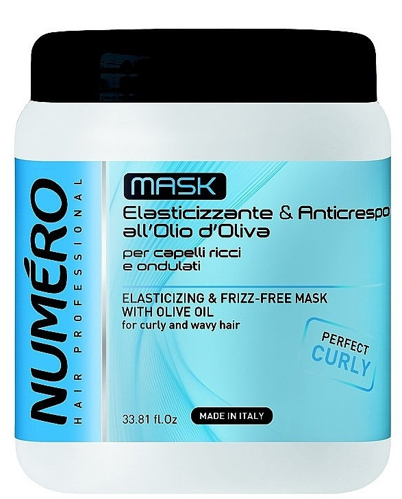 Маска для кучерявого волосся з оливковою олією Brelil Numero Elasticizing Mask 1000 мл.