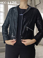 Куртка косуха КОЖЗАМ молодёжная укороченая размеры М L  XL  XXL (маломерная 40-46)