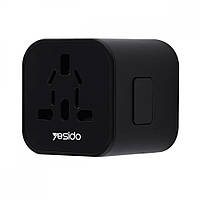 Адаптер Travel Adapter Yesido MC-09 (UK/EU/US/AUS) black