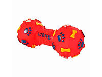 Іграшка Гантель для собак з пискавкою 15 см (вініл, кольори в асортименті) TRIXIE