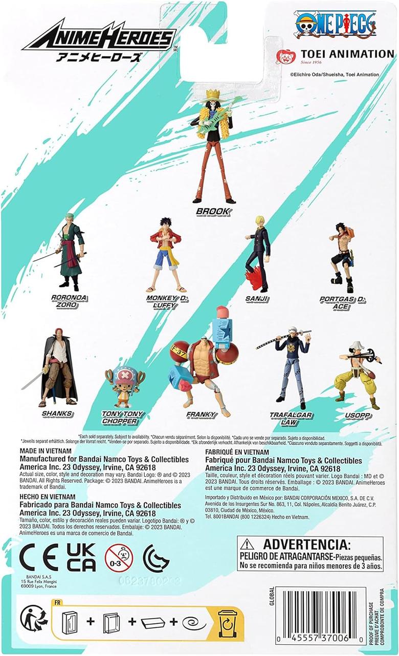 Bandai Подвижная фигурка Брук ANIME HEROES (Brook) из аниме Ван Пис / One Piece (100258.5) - фото 10 - id-p1970304730