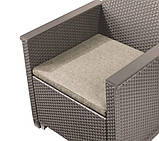 Комплект пластикових садових меблів Keter Elodie 2 Seater Sofa Set 246155 капучино (254091), фото 6