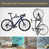 Настінний тримач для велосипеда Сталь. Кріплення для зберігання велосипеда, фото 8
