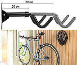 Настінний тримач для велосипеда Сталь. Кріплення для зберігання велосипеда, фото 4