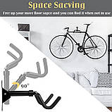 Настінний тримач для велосипеда Сталь. Кріплення для зберігання велосипеда, фото 7
