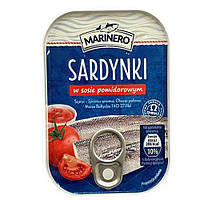 Сардинки Marinero , Sardynki w sosie pomidorowym ( в томаті) 110 г