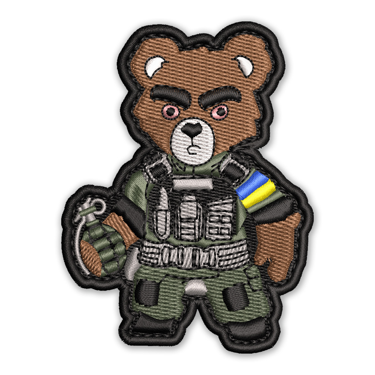 Шеврон, нашивка ВЕДМІДЬ ВОЇН з гранатою з липучкою