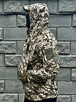 Тактично демісезонна куртка на базі Gore tex водонепроникна військова куртка піксель