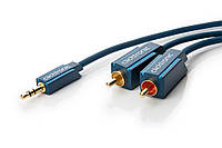 Кабель аудіо-адаптер ClickTronic Jack 3.5mm 3pin-RCAx2 M M 10.0m Casual D3.9+6.0mm 96xWires с IS, код: 7453691