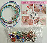 Набір для творчості створення браслетів Пандора в коробці Біжутерія Подарунок для дівчинки, шарми, намистини 25 перед, фото 5
