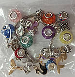 Набір для творчості створення браслетів Пандора в коробці Біжутерія Подарунок для дівчинки, шарми, намистини 25 перед, фото 4