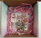 Набір для творчості створення браслетів Пандора в коробці Біжутерія Подарунок для дівчинки, шарми, намистини 25 перед, фото 7