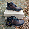 Чоловічі зимові шкіряні черевики кросівки (натуральна шкіра) коричневі на хутрі, чоловіче взуття на зиму, розмір 40 41 42 43 44 45, фото 6