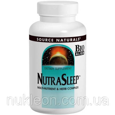 Популярний! Вітамінно-мінеральний комплекс Source Naturals Комплекс для здорового сну, Nutra Sleep, 100 таблеток (SN0750) - Краща