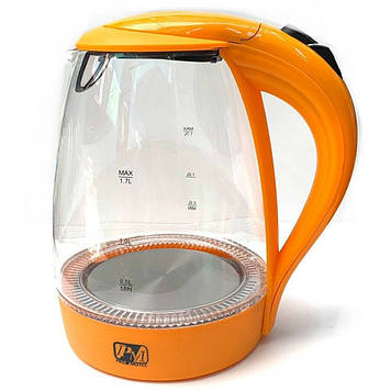 Чайник скляний PROMOTEC PM-810 Жовтогарячий