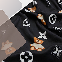 Велюр плюш принт