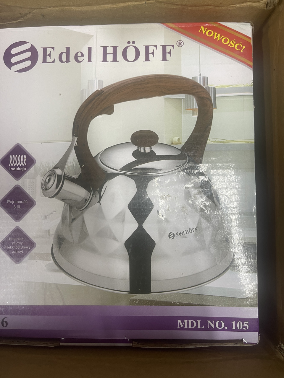 Чайник зі свистком для плити Edel Hoff EH-5138