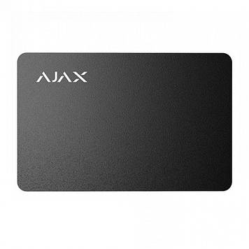 Захищена безконтактна карта Ajax Pass black (комплект 3 шт.) для клавіатури KeyPad Plus