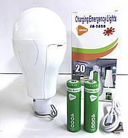 Лампочка з акумулятором 2 x18650 роз'єм micro usb 5v BL FA 3820 Енергоощадна лампочка  ⁇  Led лампа E27